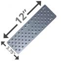 12" Non Slip Stair Pad – Clear Coat Anodized - 3.75 x 12